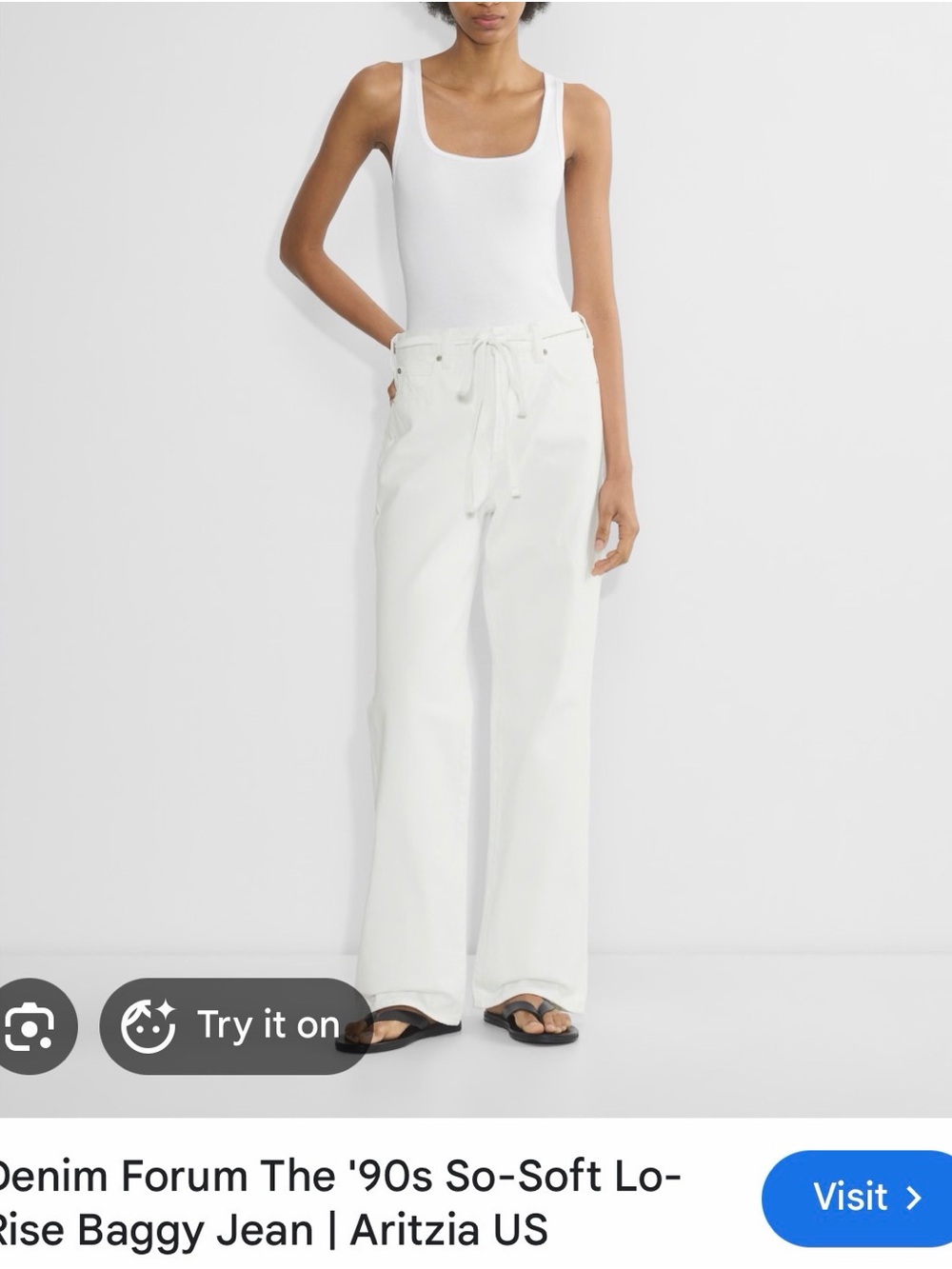 Denim Forum White Wide Leg Flare Jeans
